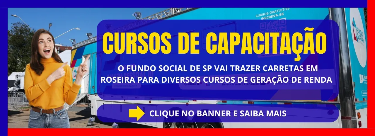 Programa Caminho da Capacitação oferece diversos cursos na carreta móvel em Roseira