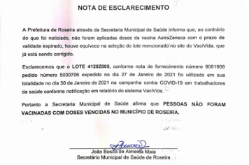 Nota de esclarecimento