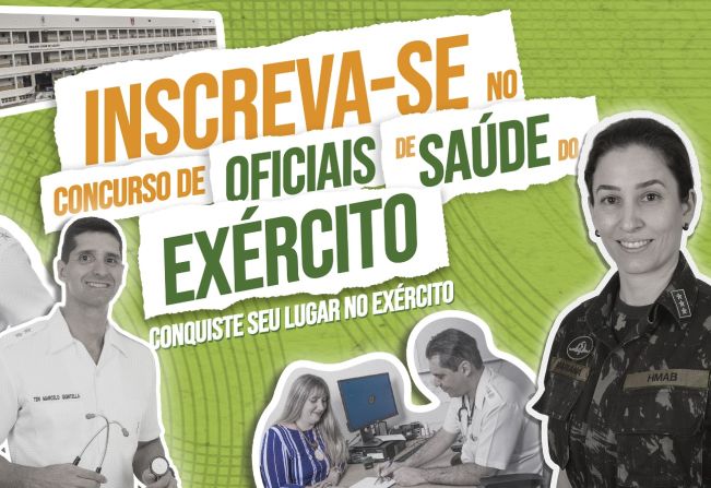 Exército tem inscrições para concursos para Oficiais de Saúde e Quadro Complementar de Oficiais