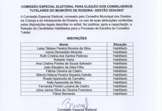 COMISSÃO ELEITORAL PARA ELEIÇÃO DOS CONSELHEIROS TUTELARES